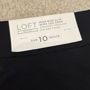 LOFT Black Cropped Trousers